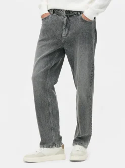 Jeans mit geradem Bein und mittlerer Leibhöhe