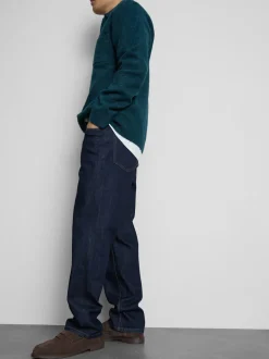 Jeans mit geradem Bein und mittlerer Leibhöhe