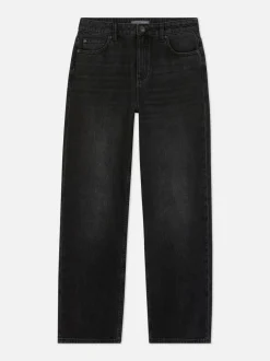Jeans mit hohem Bund und geradem Bein