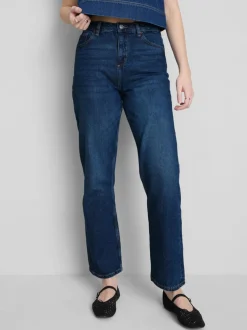 Jeans mit hohem Bund und geradem Bein