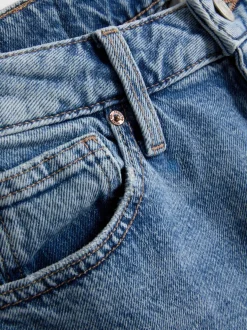 Jeans mit hohem Bund und geradem Bein