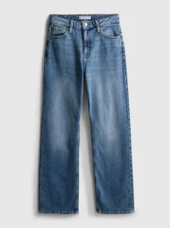 Jeans mit hohem Bund und geradem Bein