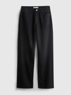 Jeans mit hohem Bund und geradem Bein