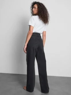 Jeans mit hohem Bund und geradem Bein
