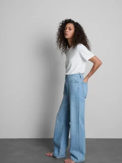 Jeans mit hohem Bund und geradem Bein