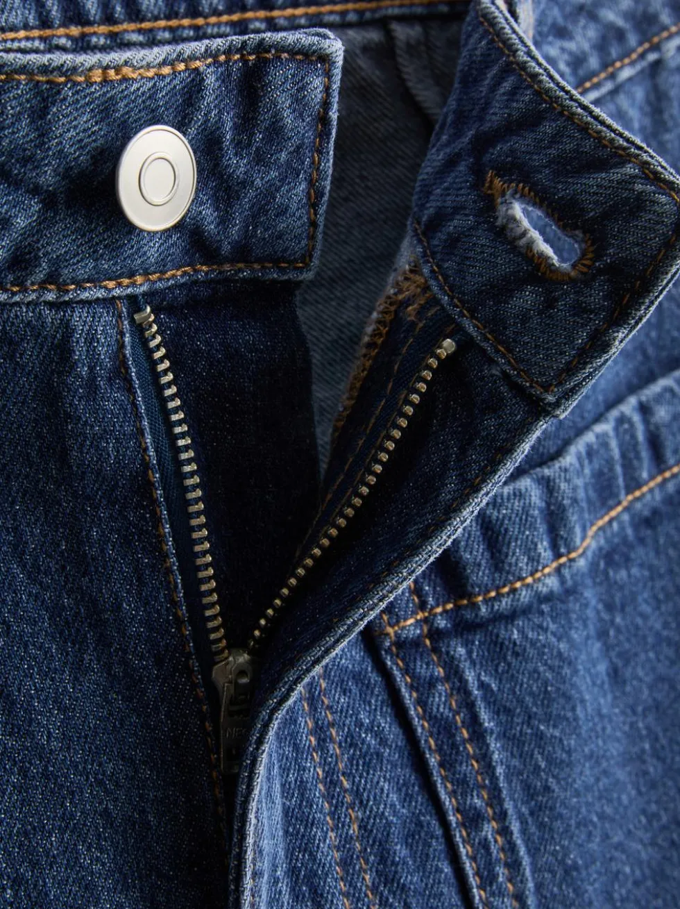 Jeans mit weitem Bein und Vordertaschen