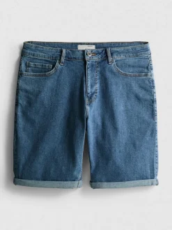 Jeansshorts in gerader Passform