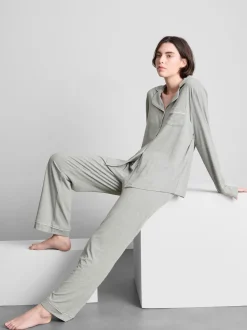 Jersey-Schlafanzug im Boyfriend-Look