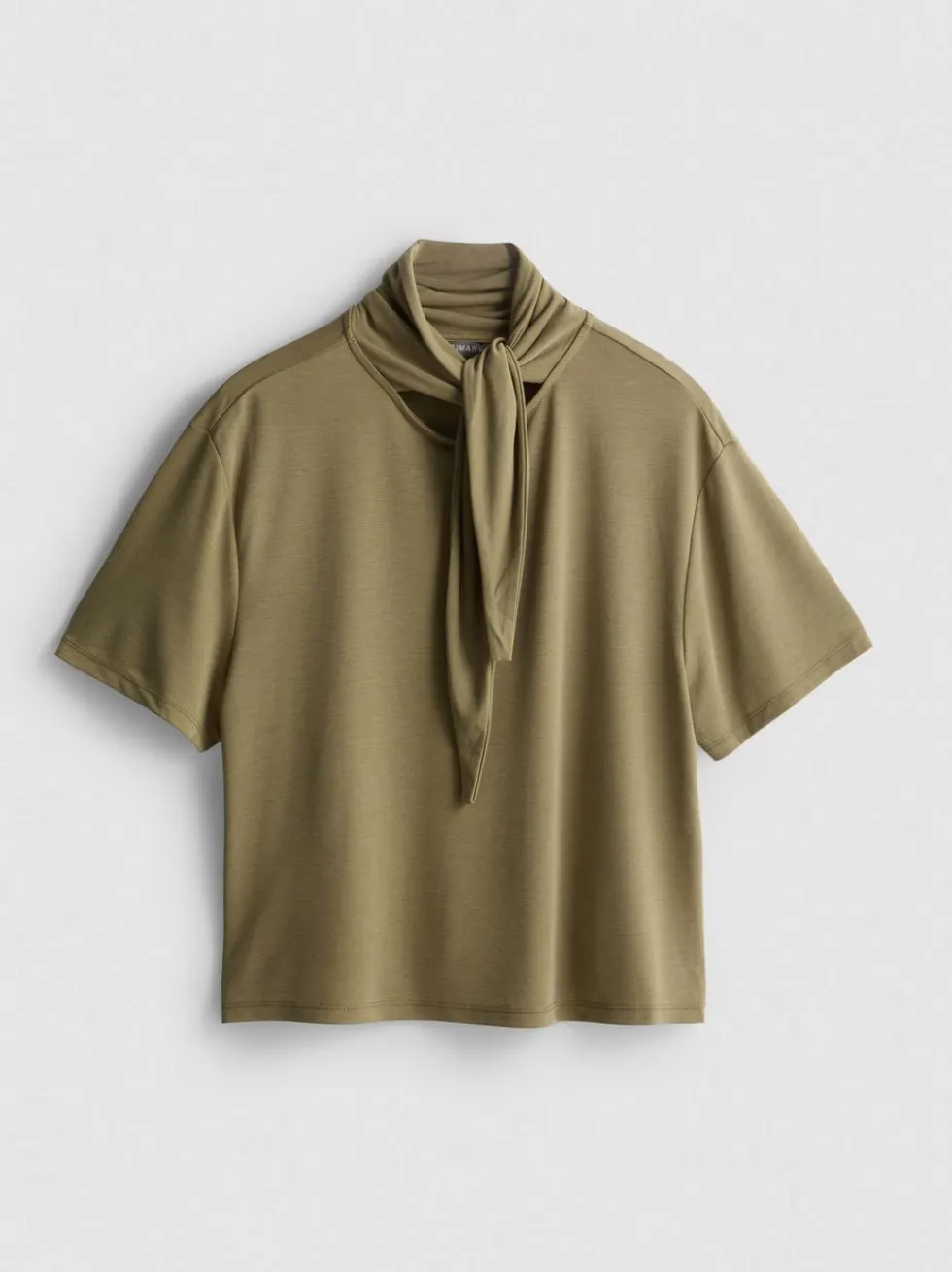 Jersey-T-Shirt mit Schluppe
