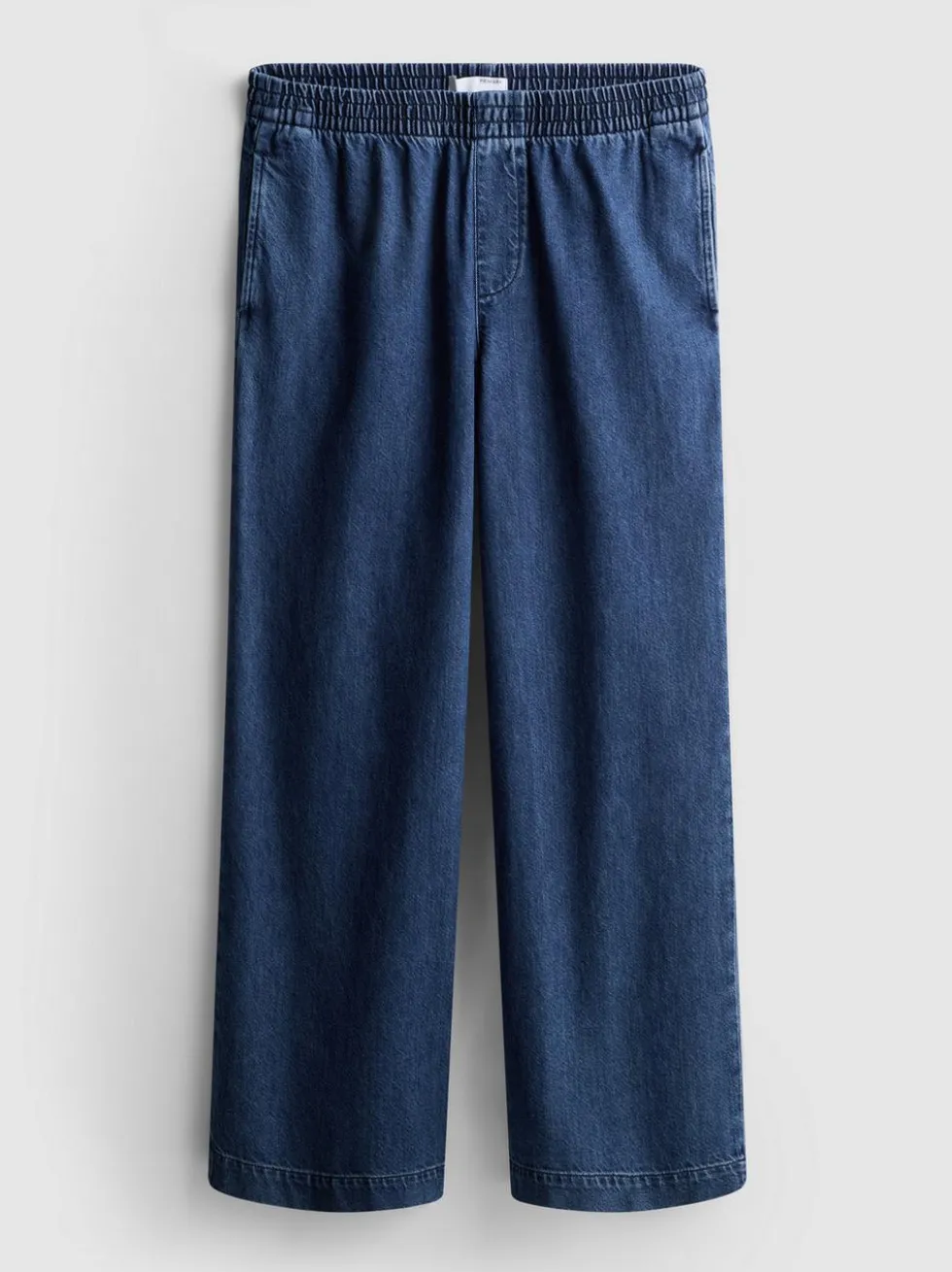 Jogginghose aus Baumwoll-Denim mit weitem Bein