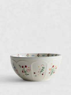 Keramikschale mit Blumendesign