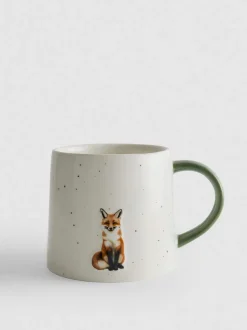 Keramiktasse mit Fuchsmotiv