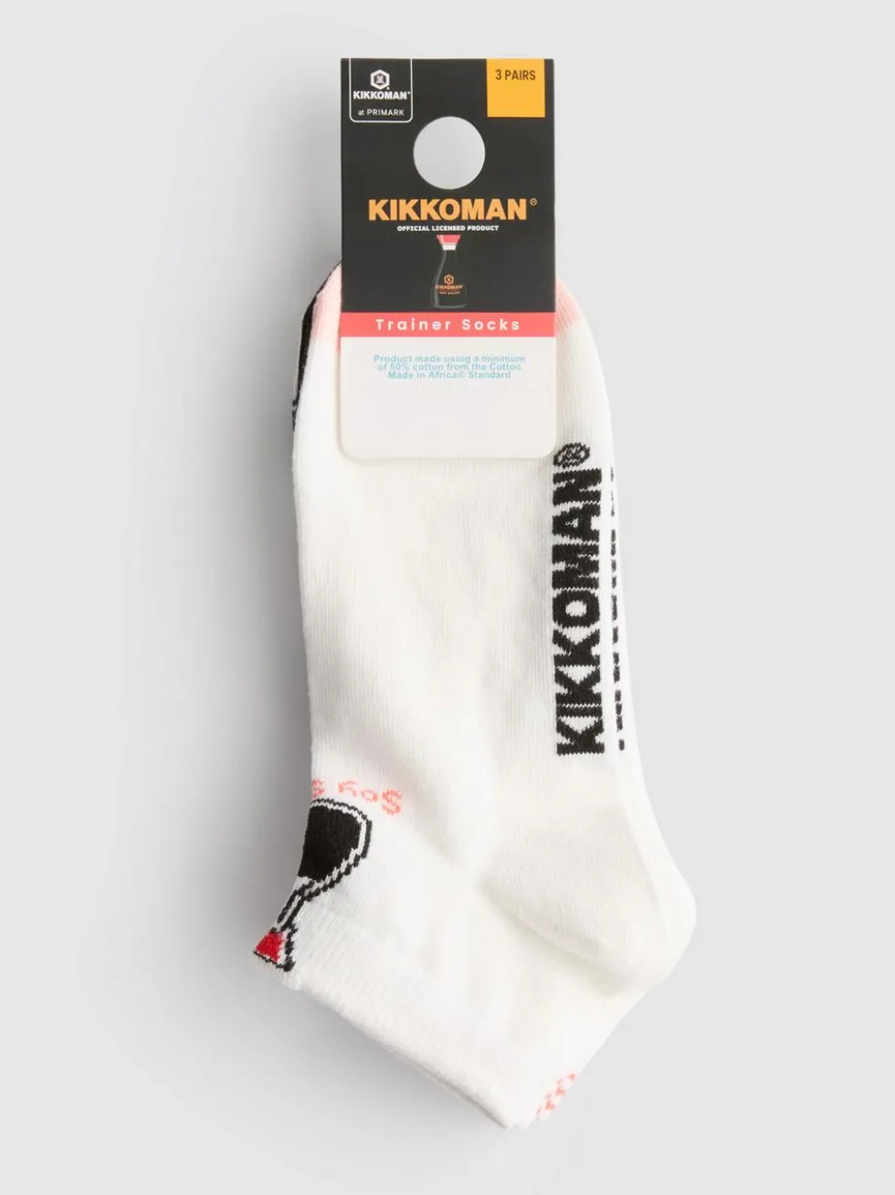 „Kikkoman“ Sneakersocken aus Baumwollmischung, 3er-Pack