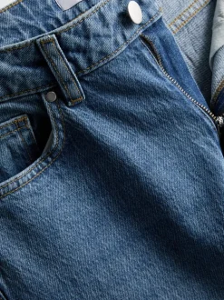 Konische Baumwoll-Jeans mit geradem Bein