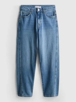 Konische Baumwoll-Jeans mit geradem Bein