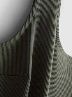 Korsagen-Minikleid aus Baumwollmischung