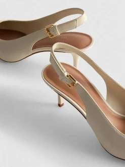 Kunstleder-Pumps mit Schnalle