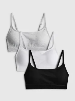 Kurze bügellose Bralette-BHs, 3er-Pack