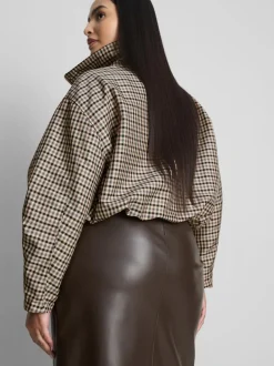 Kurze, karierte „By Coleen“ Funktionsjacke