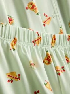 Kurzer Boyfriend-Schlafanzug mit Print