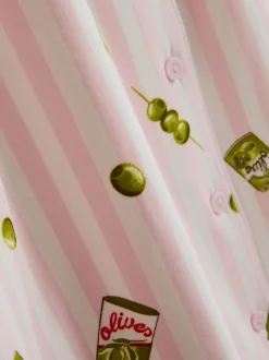 Kurzer Boyfriend-Schlafanzug mit Print