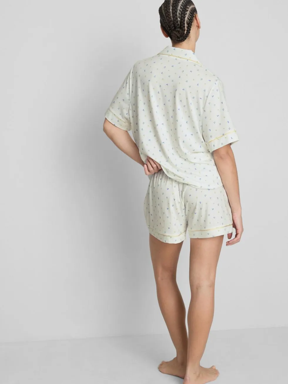 Kurzer Boyfriend-Schlafanzug mit Print