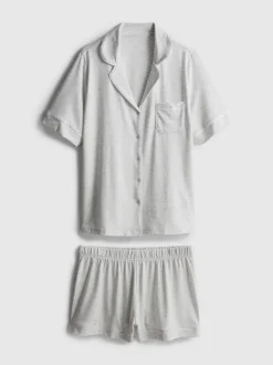 Kurzer Boyfriend-Schlafanzug aus Jersey