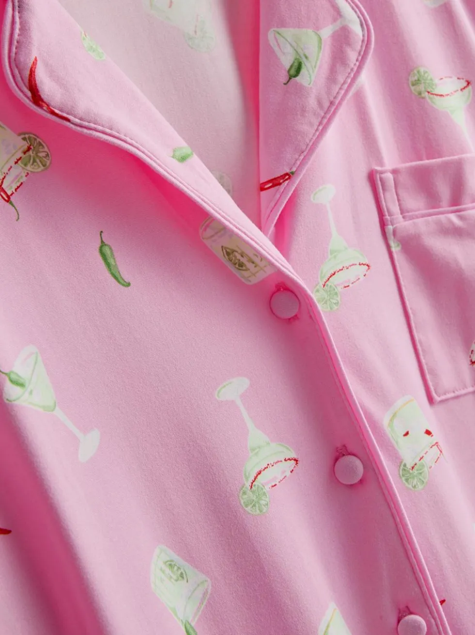 Kurzer Boyfriend-Schlafanzug mit Print