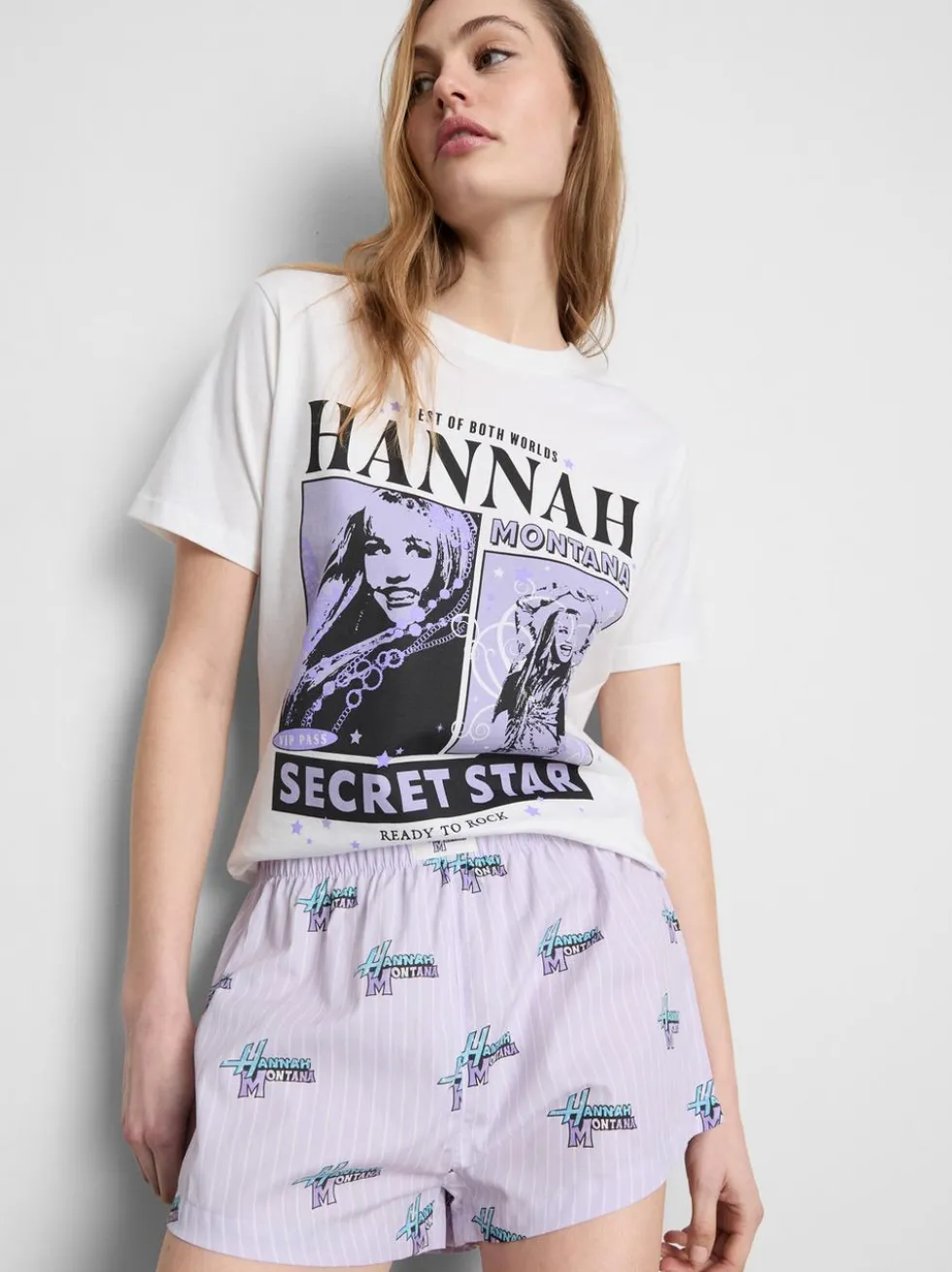 Kurzer „Disney Hannah Montana“ Schlafanzug mit Grafik