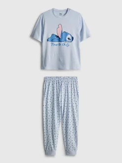 Kurzer „Disney Stitch“ Baumwoll-Schlafanzug mit Grafik