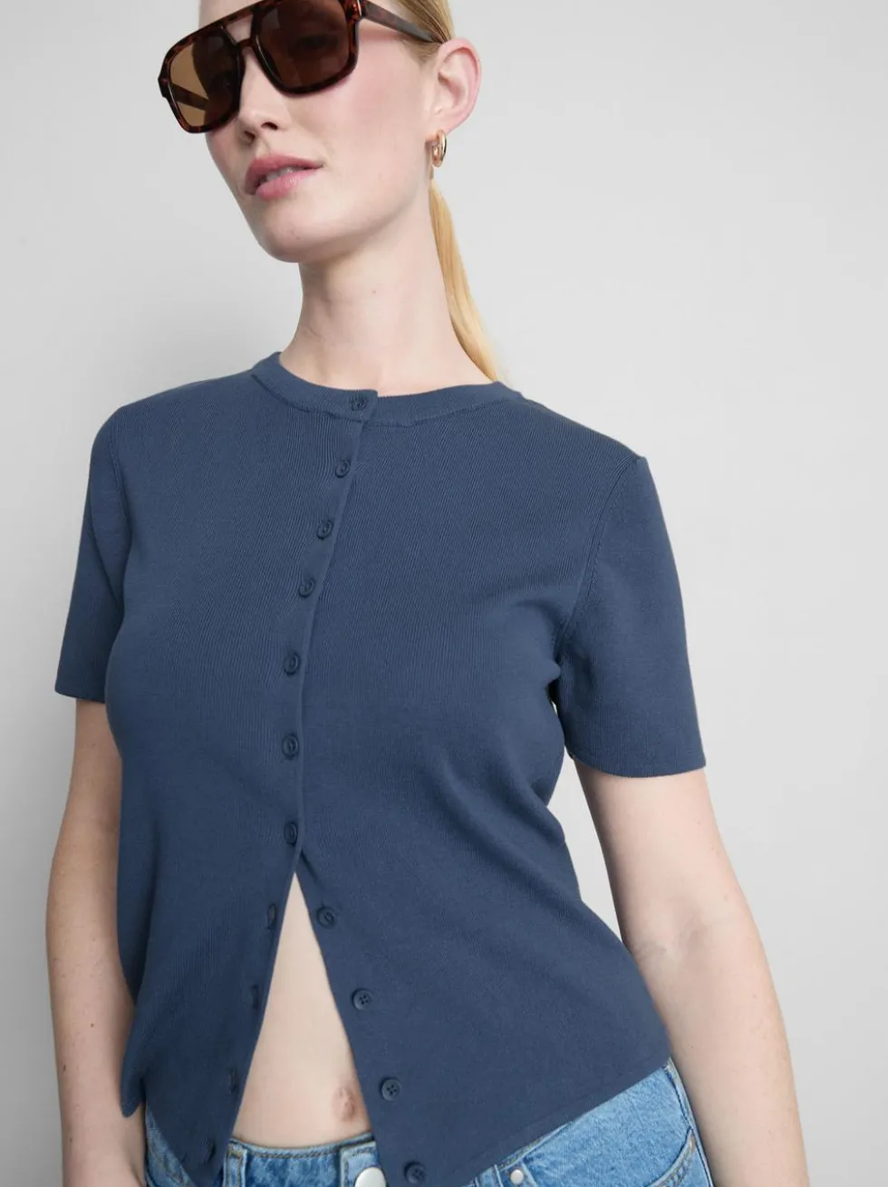 Kurzärmeliger Cardigan