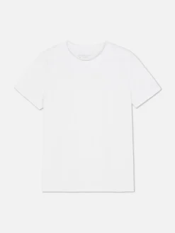Kurzärmeliges Essential-T-Shirt mit Rundhalsausschnitt