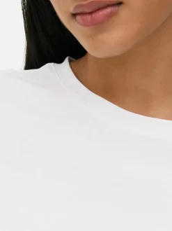 Kurzärmeliges Essential-T-Shirt mit Rundhalsausschnitt