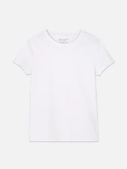 Kurzärmeliges Essential-T-Shirt mit Rundhalsausschnitt