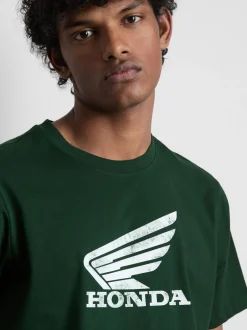 Kurzärmeliges „Honda“ T-Shirt mit Logo