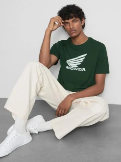 Kurzärmeliges „Honda“ T-Shirt mit Logo