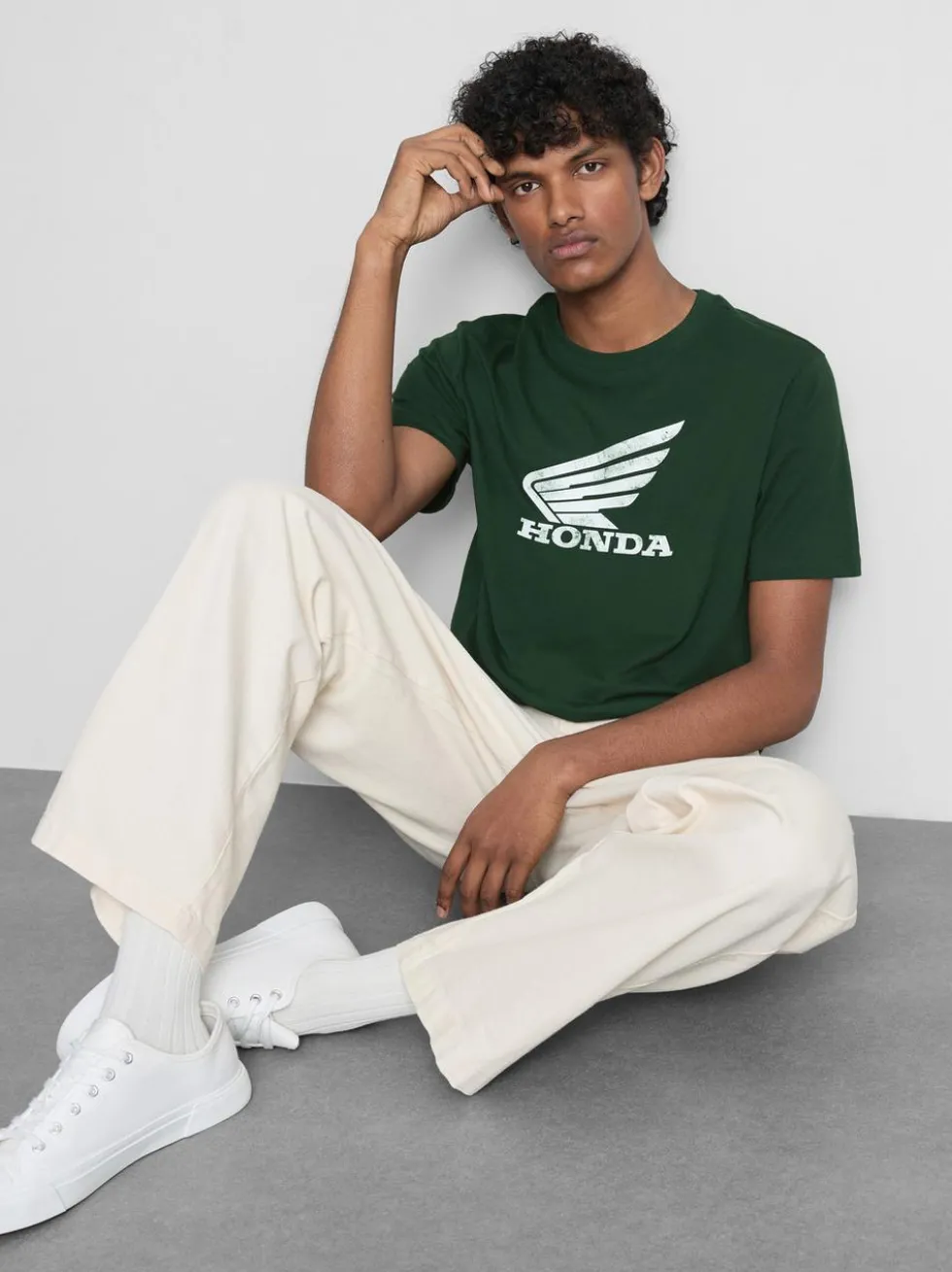 Kurzärmeliges „Honda“ T-Shirt mit Logo