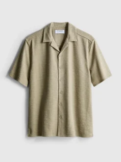 Kurzärmeliges, strukturiertes Shirt
