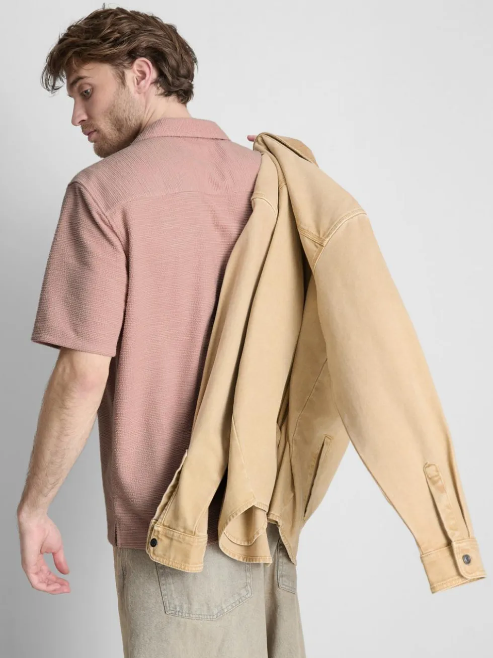Kurzärmeliges, strukturiertes Shirt