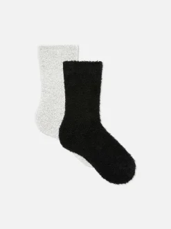 Kuschelige Bouclé-Socken, 2er-Pack