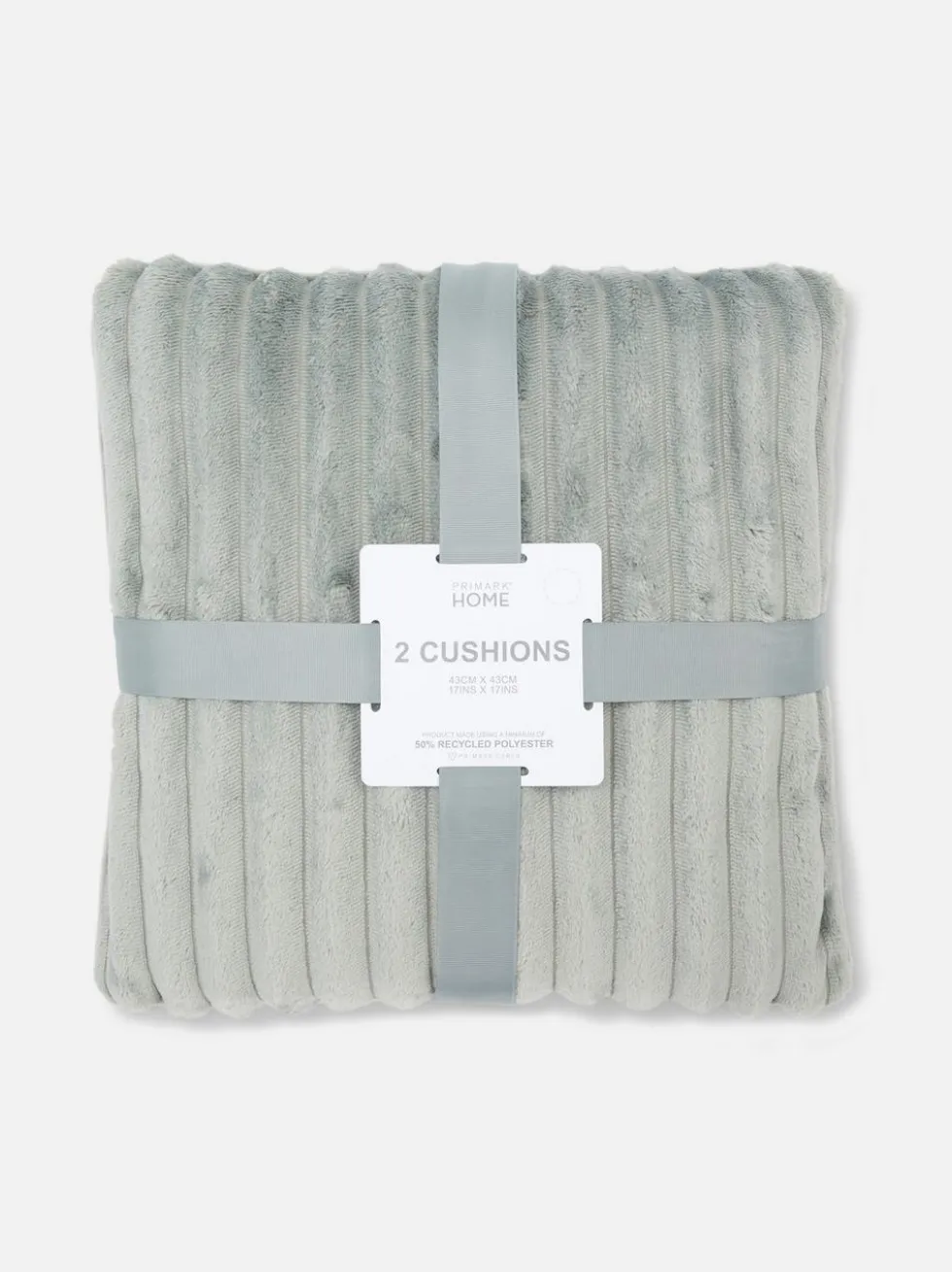 Kuscheliges, geripptes Kissen, 2er-Pack