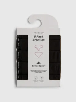 „Love To Lounge“ Brazil-Slips mit hohem Baumwollanteil, 5er-Pack