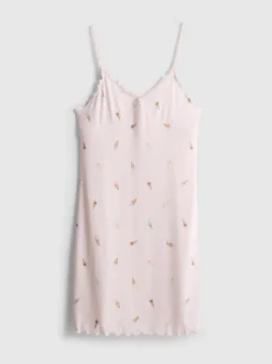 „Love to Lounge“ Nachtkleid mit Eiscreme-Print