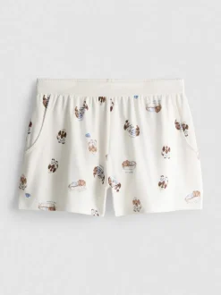 „Love To Lounge“ Schlafanzugshorts mit Hunde-Print