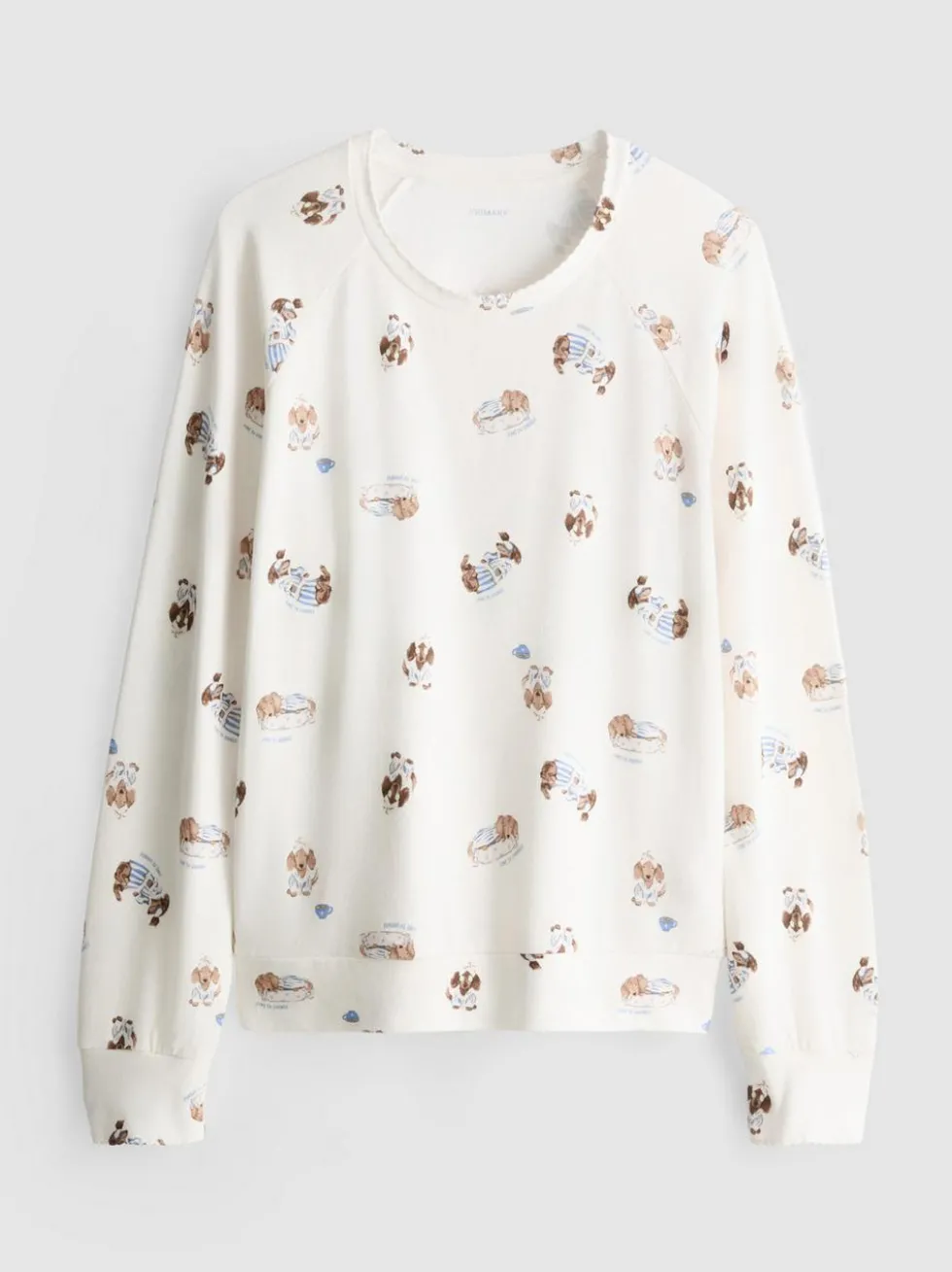 „Love To Lounge“ Schlafanzugtop mit Hunde-Print