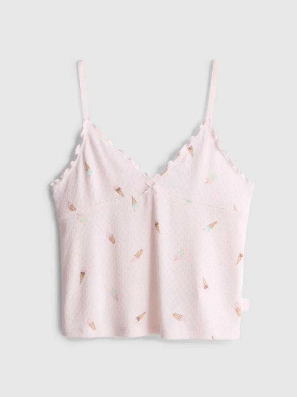 „Love To Lounge“ Schlafanzug-Trägertop mit Eiscreme-Print