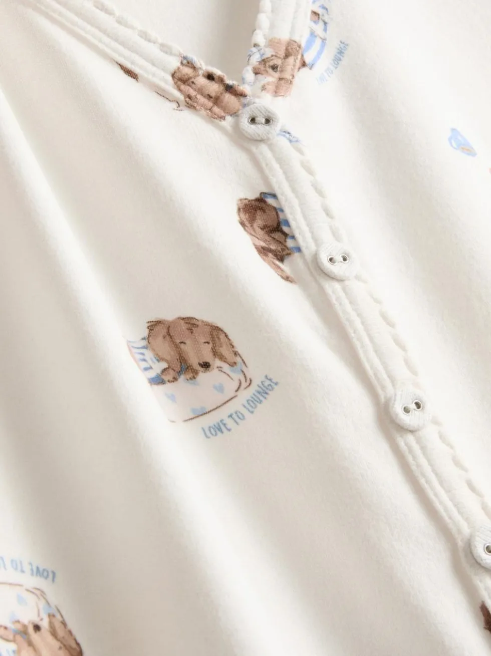 „Love To Lounge“ Schlaf-Jumpsuit mit Hunde-Print