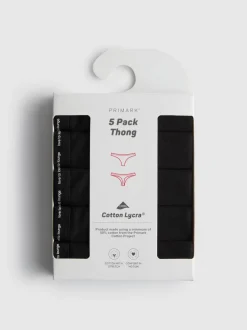 „Love To Lounge“ Tangas mit hohem Baumwollanteil, 5er-Pack