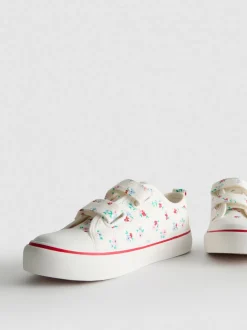Low-Top-Sneaker aus Canvas mit Blumenmuster