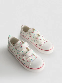 Low-Top-Sneaker aus Canvas mit Blumenmuster